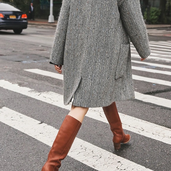 Madewell Flecked Herringbone Tweed Elmcourt Car Coat - Picture 3 of 16